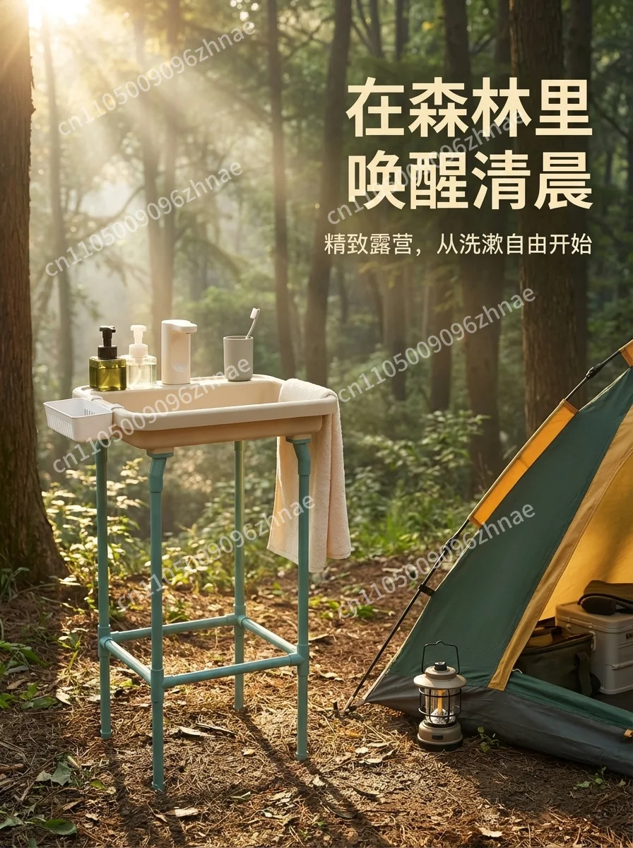 Large Capacity Camp Sink with Detachable for Washing Food and Dishes Outdoor Utility