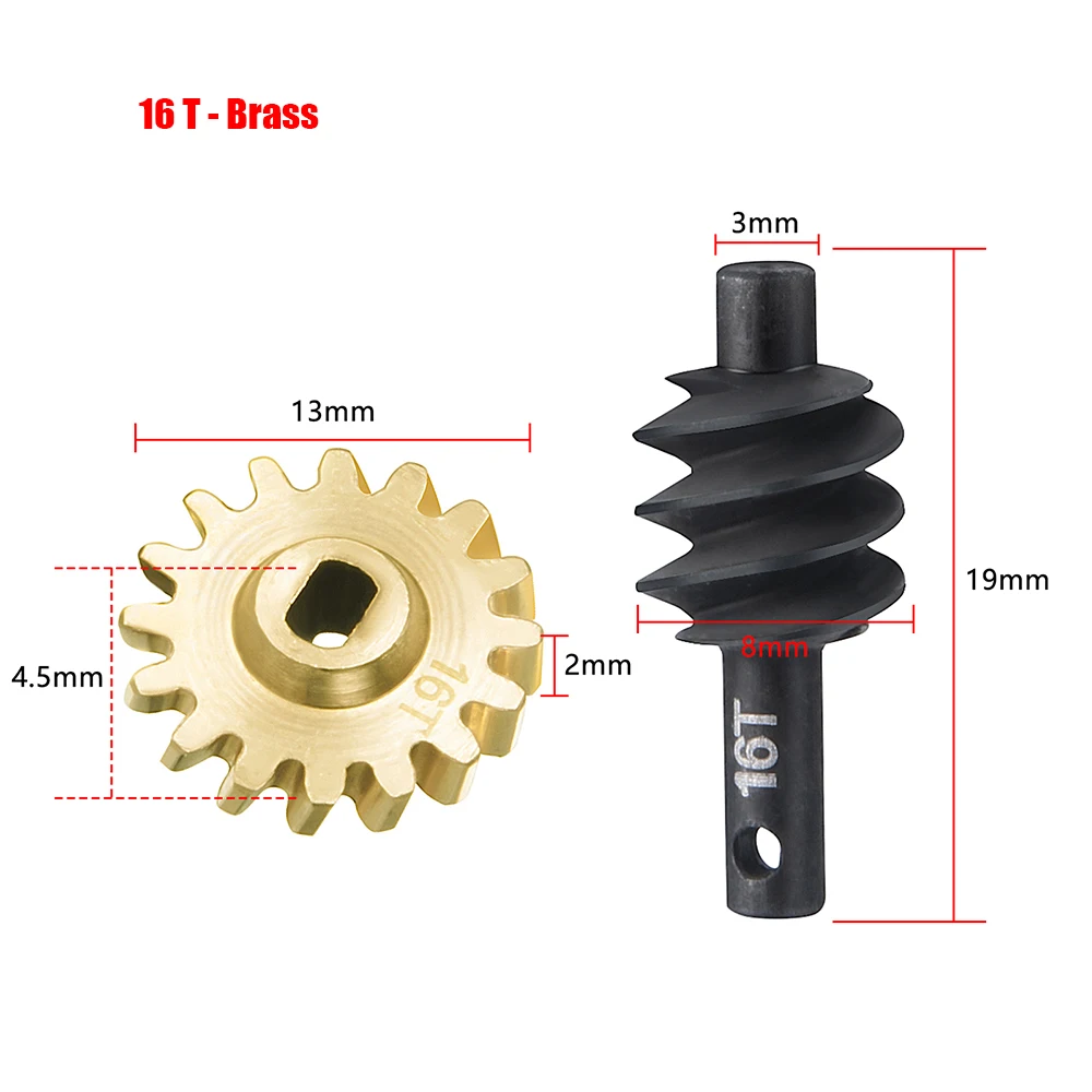 Yeahrun Stalen Differentieel 12T/13T/14T/16T Aswiel Voor Axiale Scx24 Deadbolt Gladiator Bronco 1/24 Rc Crawler Auto Truck Onderdelen