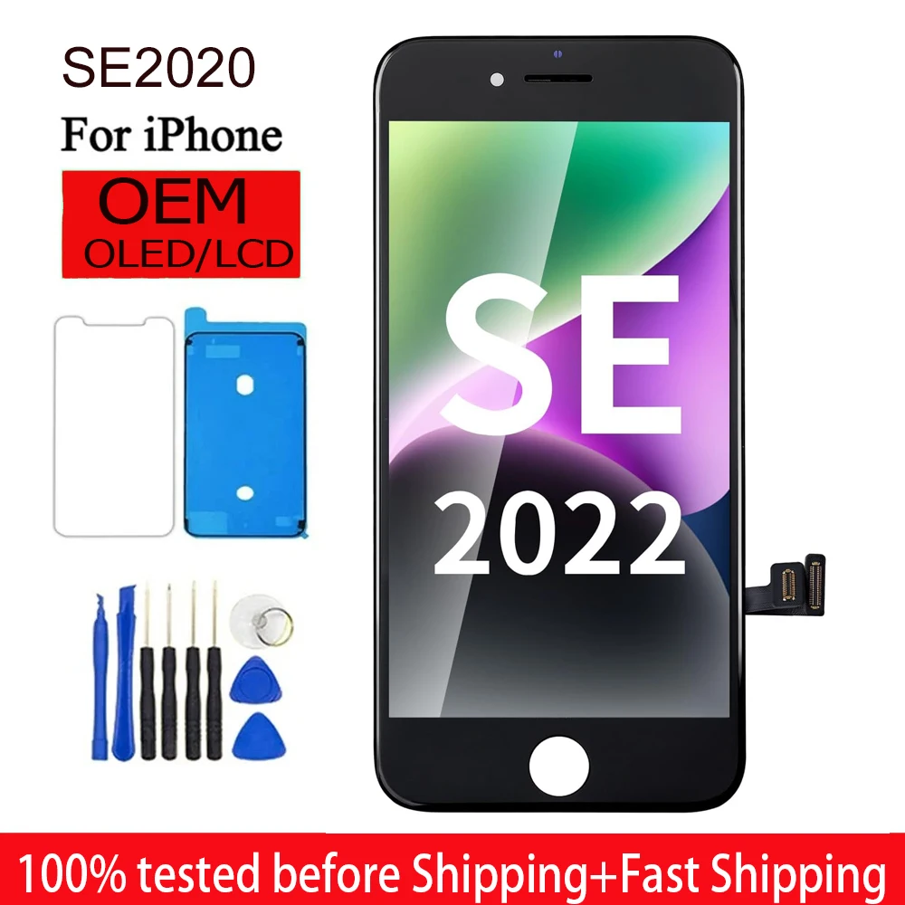 A+++ Quality Display For iPhone SE2020 A2296 A2275 A2298 LCD Display With 3D Touch Screen Digitizer For iPhone SE Replacement
