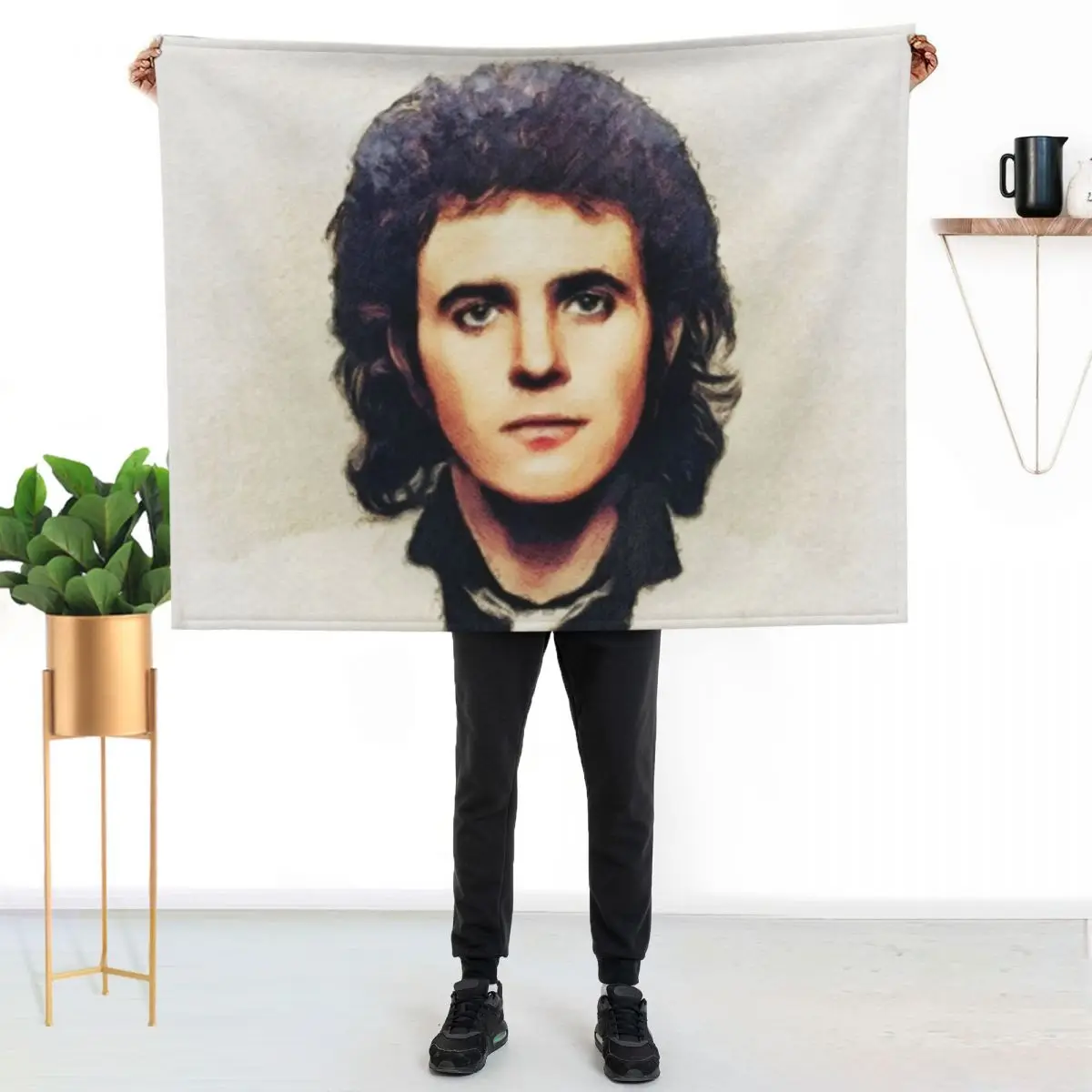 

David Essex, Music Legend Throw Blanket Portable Lightweight Blanket for Travel Camping