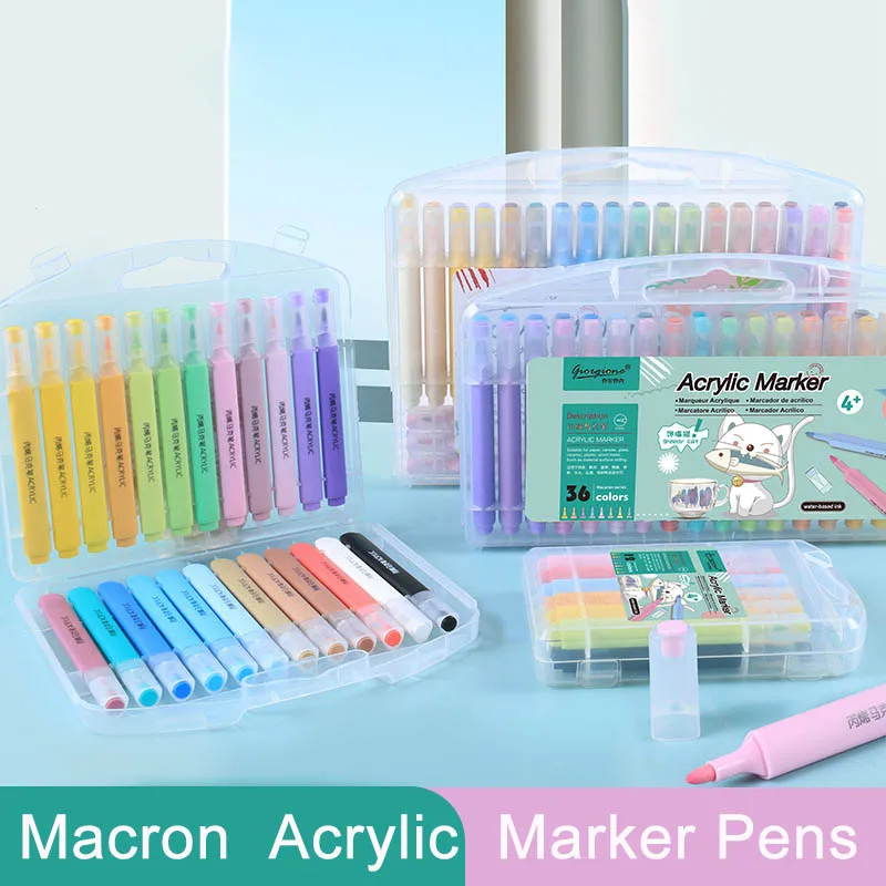 Children Acrylic Maker Pen Stone Scrapbook Wood Canvas Paper Comics Draw Marker Painting Pupil Supplies