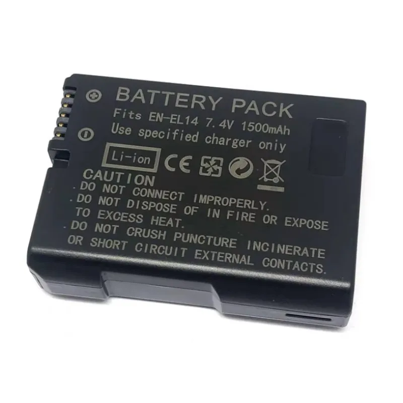 New 7.4V 1500mAh EN-EL14a EL14 CAMERA BATTERY for Nikon D3100 D3200 D3300 D3400 D5300 D5600 P7000 P7100