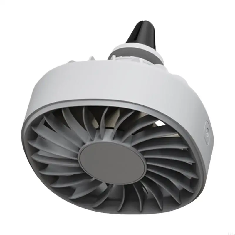 MINI USB Powereds Car Phatsilation Fan 360 Rotation Contion Light
