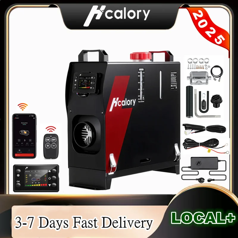 Hcalory HC1-S Diesel Auxiliary Heater 8KW 12V/24V All-in-One 2025 Upgrade with Bluetooth Smart App Control for Vehicles