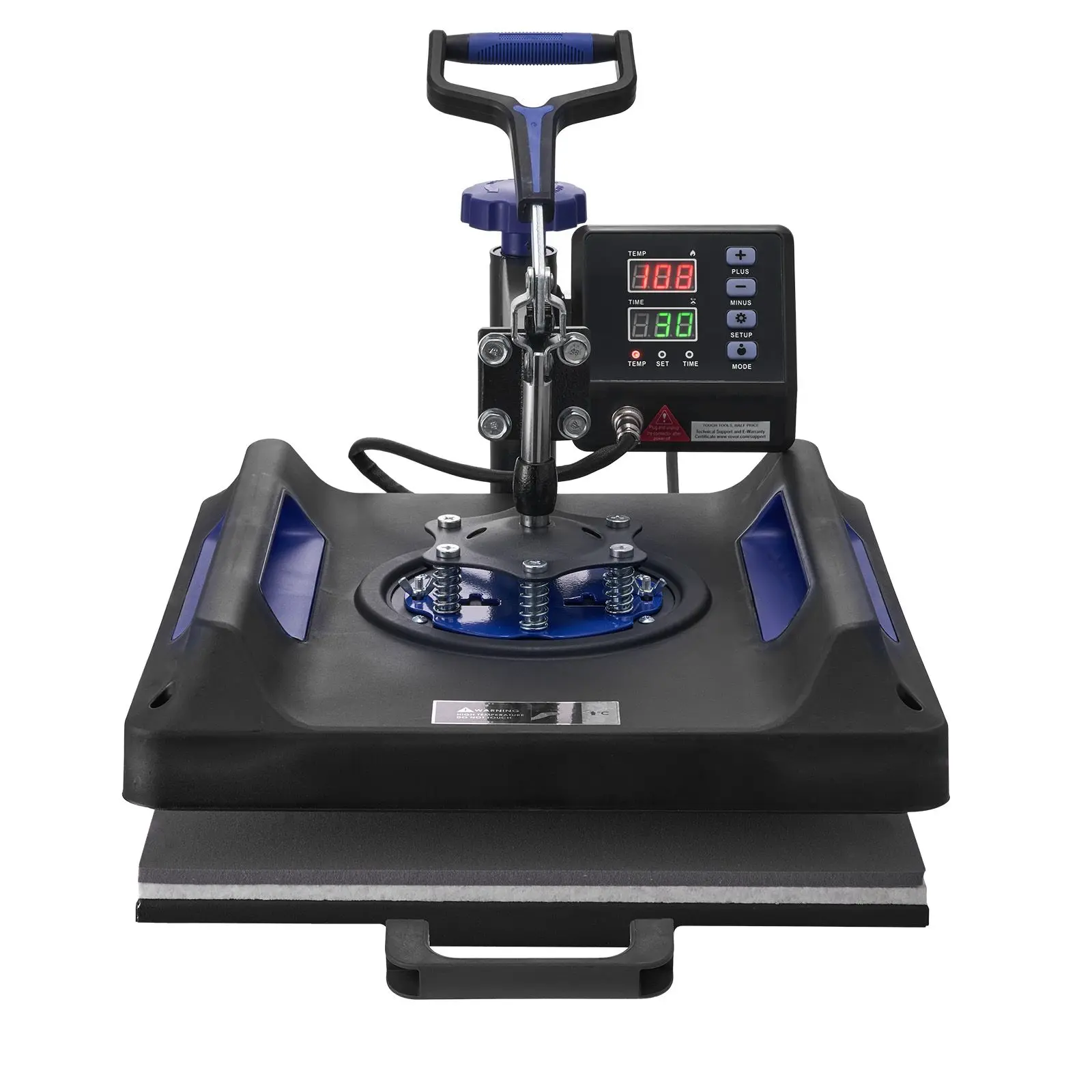 Heat Press Machine, 15 x 15 inch, 8 in 1 Heat Transfer Machine with 30 oz Tumbler Press, 360° Swing Away Digital T-Shirt Pressin