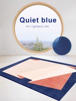VIKAMAUltra-Fast Starry Sky Carpet Living Room Blue Modern Abstract Sofa Stripes Fully Covering The Room Three-Dimensional Sofa