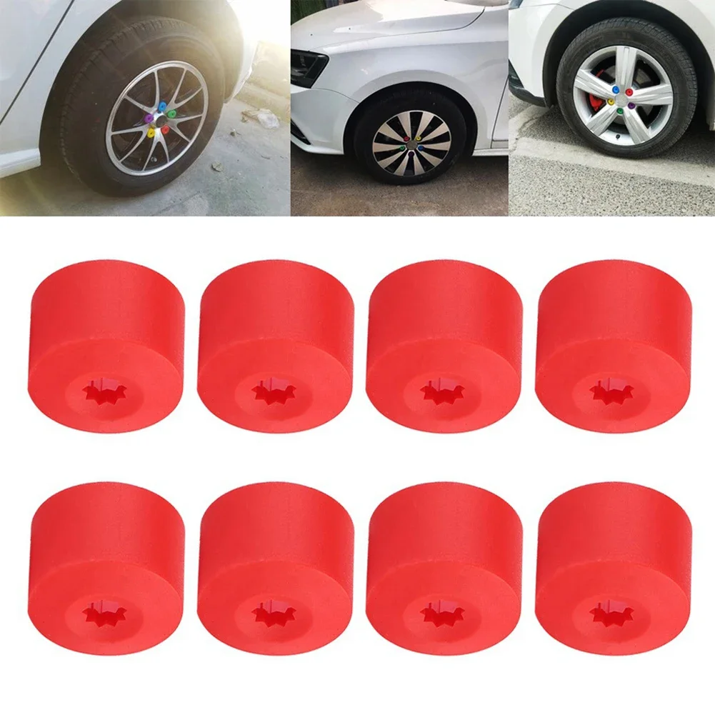 20pcs 17mm Wheel Lug Nut Bolt Cap Covers With Removal Tool For VW Beetle Audi Skoda Black Exterior Protection Accessorie