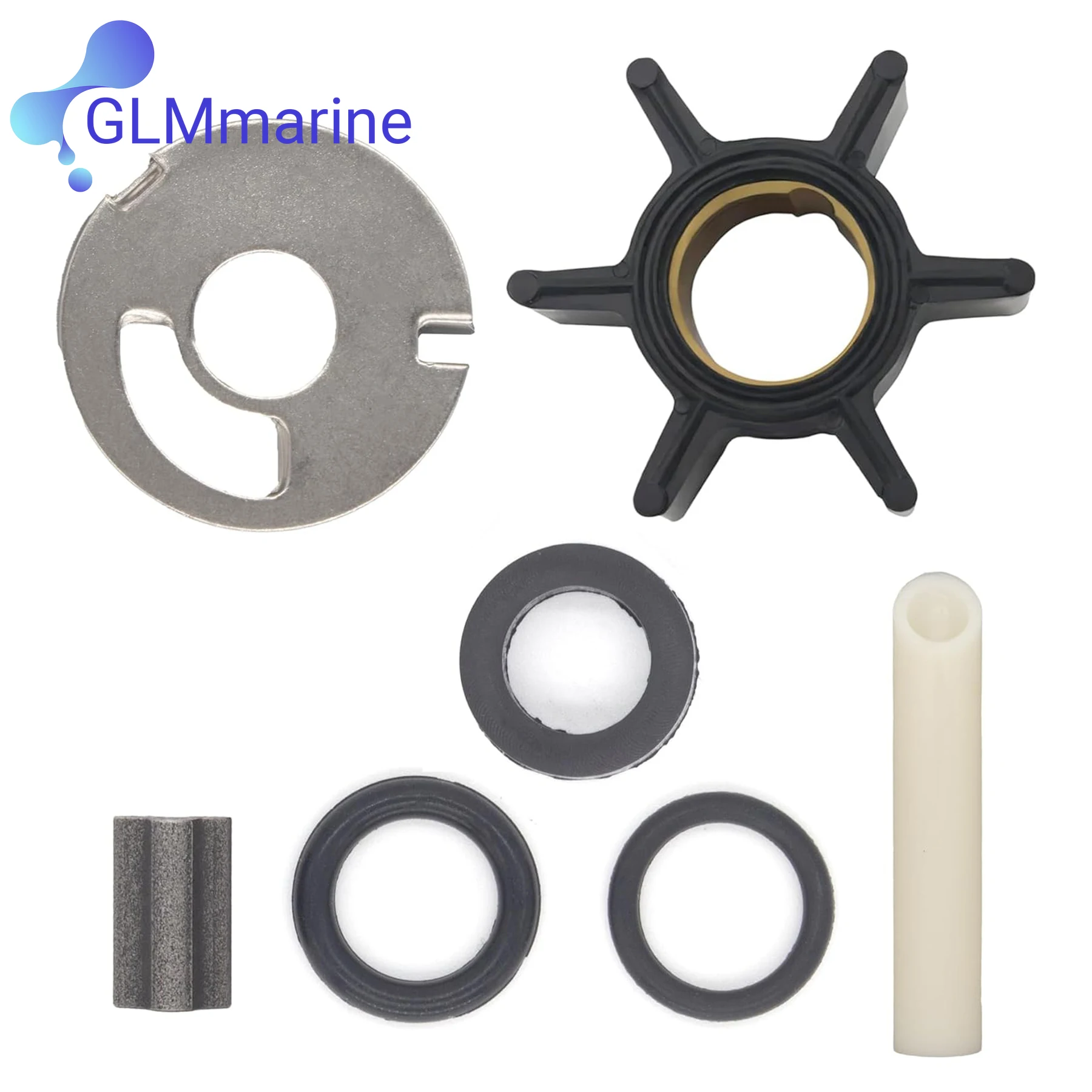 Outboard Water Pump Impeller Service Kit Fits for Mercury 3.9 4 4.5 7.5 9.8 HP Motor Replaces 47-89980T1 47-89980Q11 Boat Engine