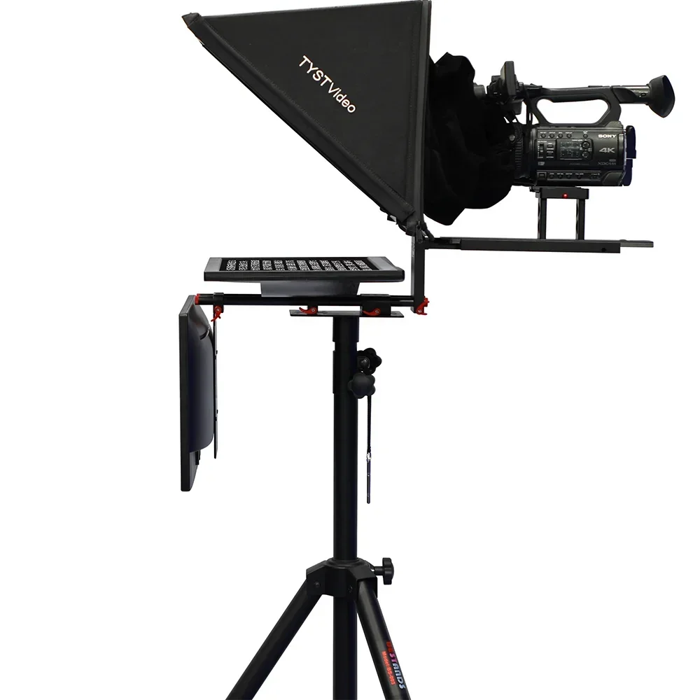 Tystvideo 24 Inch Groot Scherm Dual Stand Teleprompter Voor Studio Station