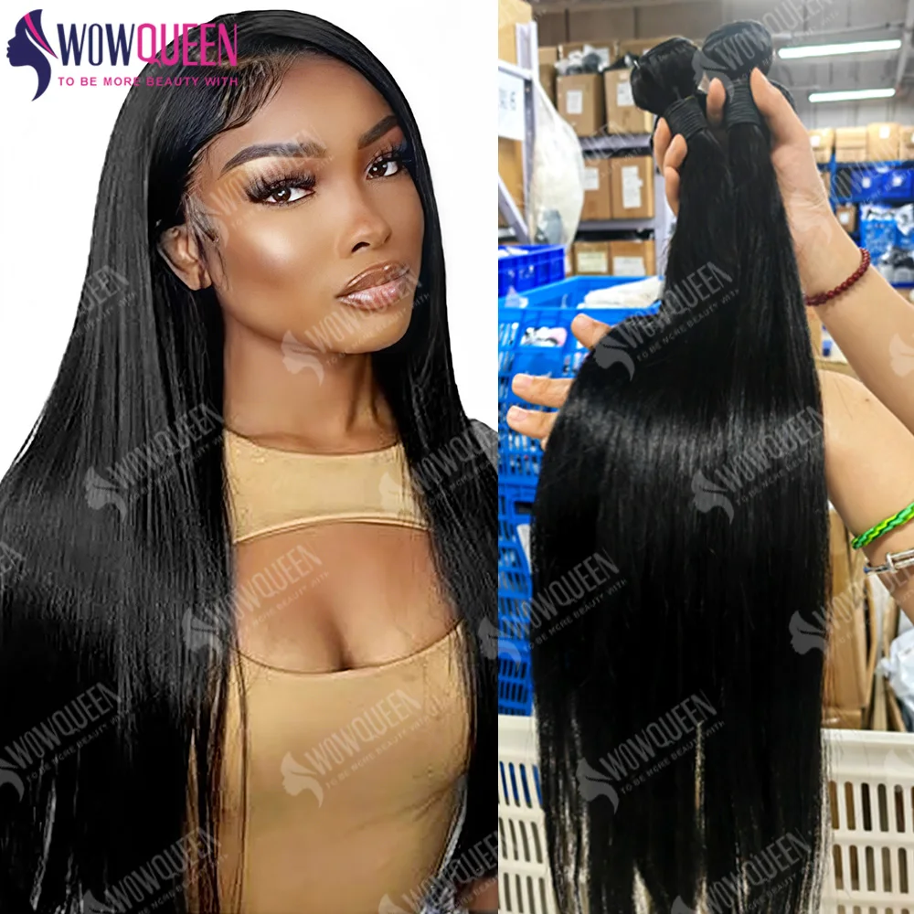 

Натуральные прямые волосы для наращивания, 100% человеческие волосы, натуральный черный цвет, 12-30 дюймов, без спутывания