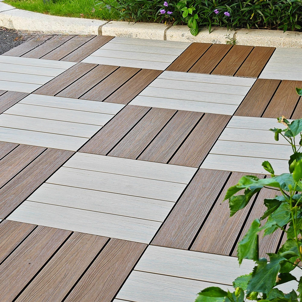 3 items DIY outdoor wood-plastic floor,Wood-plastic composite wood-plastic pavement floor engineering wooden floor is easy to in