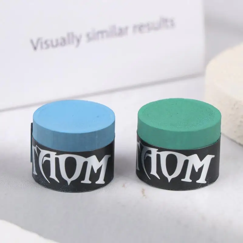 1Pc With Storage Box No-slip Billiard Chalks Pool Cue Stick Chalk Snooker Easy Powder Billiard Chalk Pool Accessories