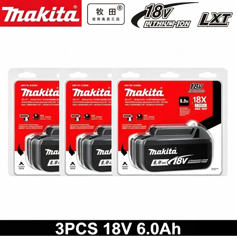 100% Original Makita 18V 6.0Ah Rechargeable Battery ,For Makita BL1830 BL1830B BL1840 BL1840B BL1850 BL1850B Power Tools Battery