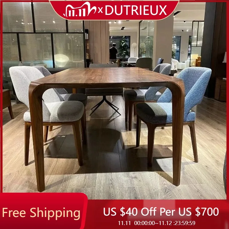 

Large Rectangular Dining Table Light Luxury Big Nordic Restaurant Clear Tables Modern Space Saving Mesas De Comedor Home Decor