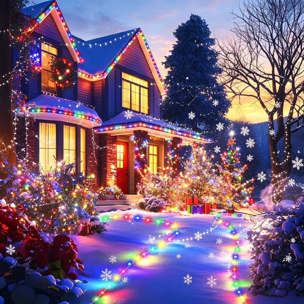 Solar Christmas Light Strings Silver String Solar Fairy Lights Waterproof Solar Christmas Lights For Patios Gardens Decoration