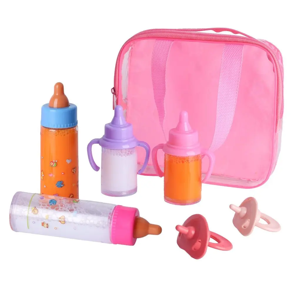 

Milk & Juice Bottles Doll Feeding Set Play House Pretend Toy Baby Bottle Pacifier Toy Dollhouse Decor Plastic