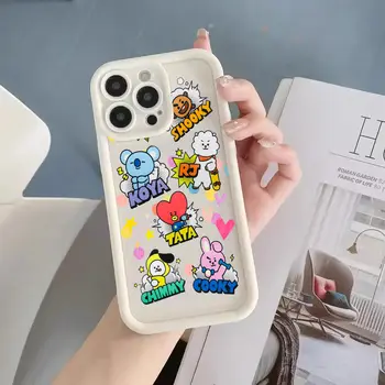 FUNDA 手機殼 K-POP 手機殼 適用於 iPhone 16 12 13 B-BT21S 14 15 Pro Max Plus 鏡頭 時尚圓環 8 最佳銷售 BTS iPhone手機殼 - №8