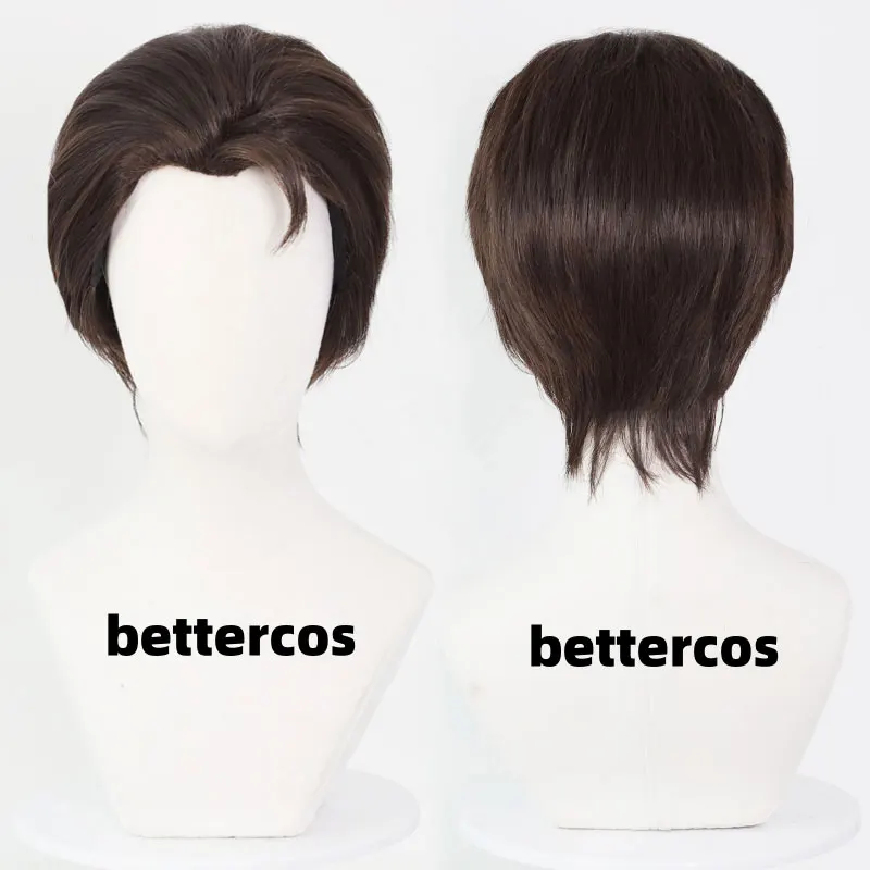 Connor Cosplay Wig Dark Brown Heat Resistant Synthetic Hair Anime Cosplay costume Wig + Wig Cap