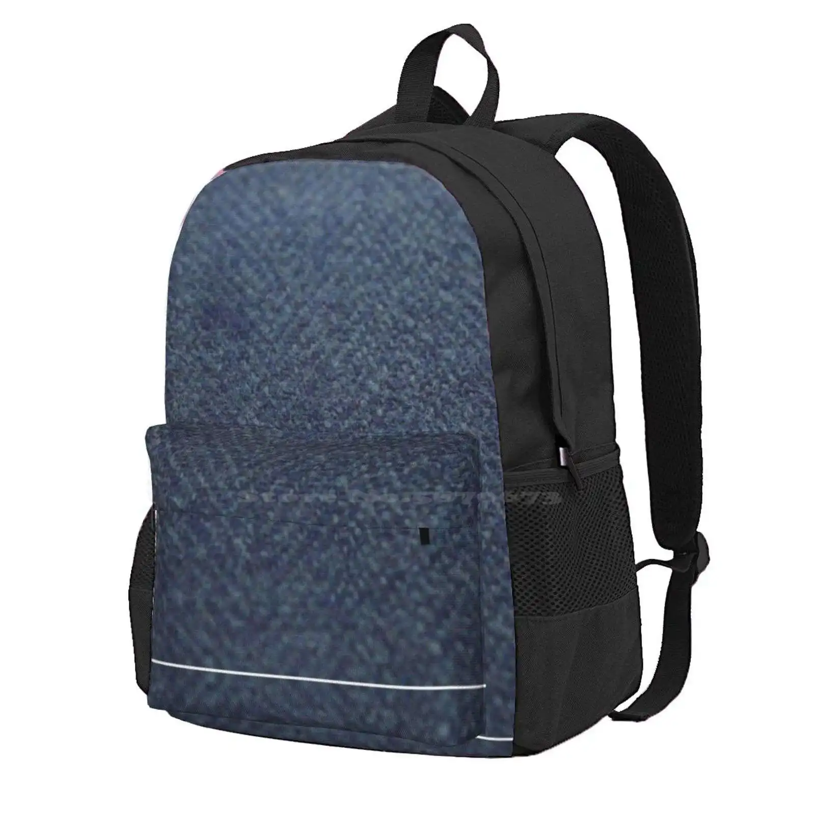 Blue Tweed Hot Sale Schoolbag Backpack Fashion Bags Tweed Material V Herringbone Hipster Beard Fathers Day Brother Chap Blues