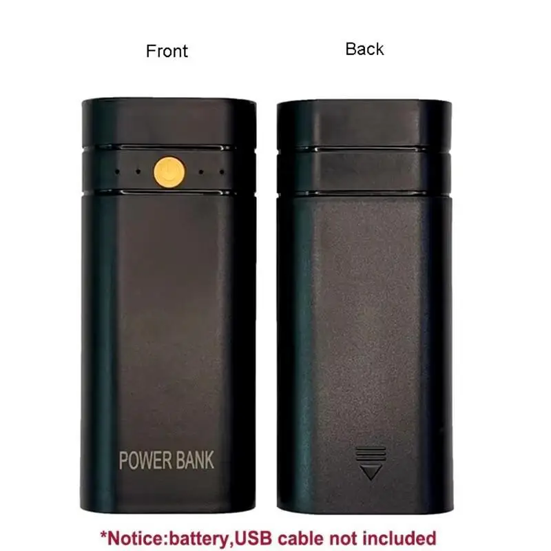 2*5 فولت 2A 18650 قوة البنك حالة USB نوع-C لحام خالية شاحن بطارية حالة لتقوم بها بنفسك قوة البنك حالة بطاريات 6000 مللي أمبير غير المدرجة