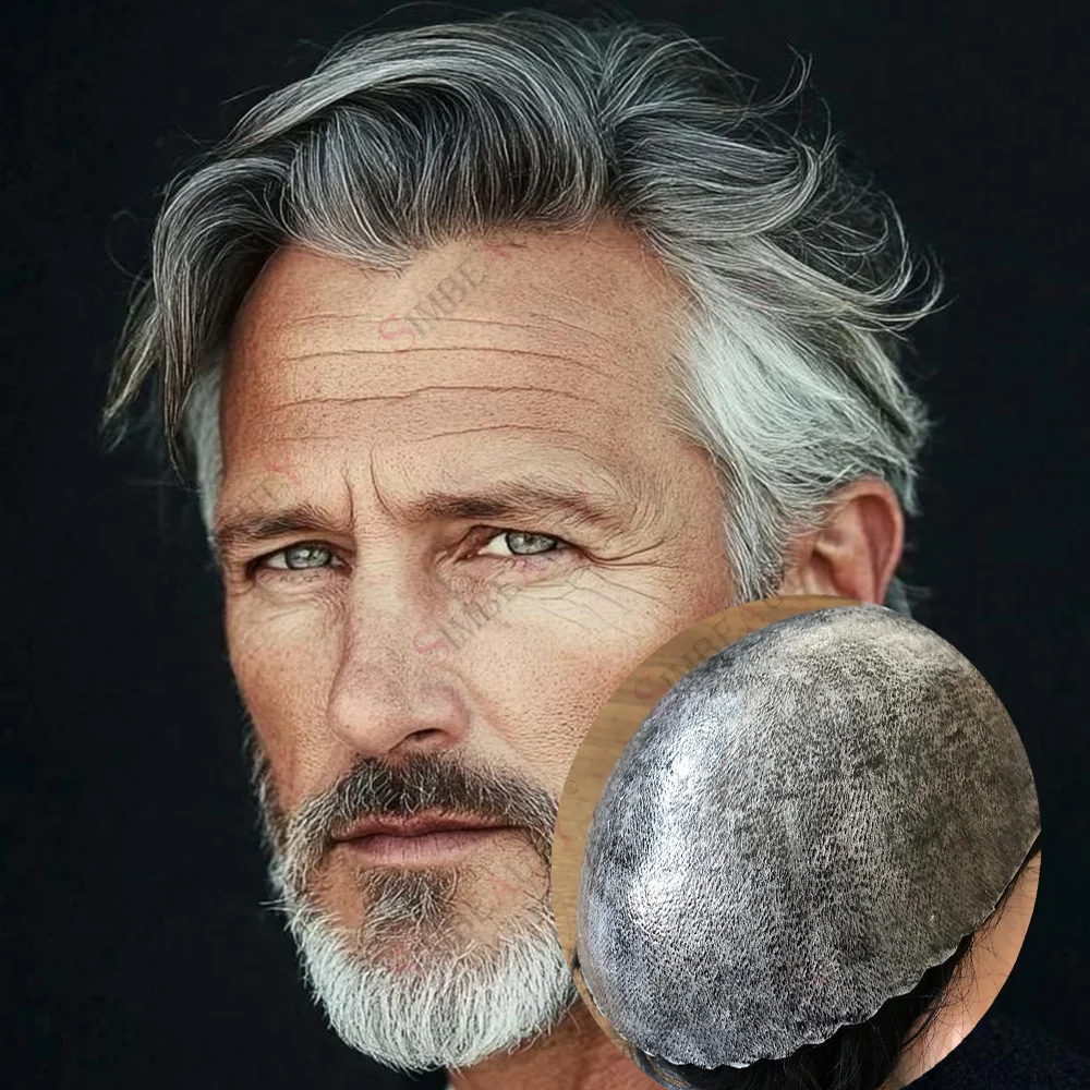 

Европейский мужской протез для волос 0,12 мм, инъекционный тонкий парик для мужчин, парик из 100% человеческих волос, мужские капиллярные протезы, шиньоны