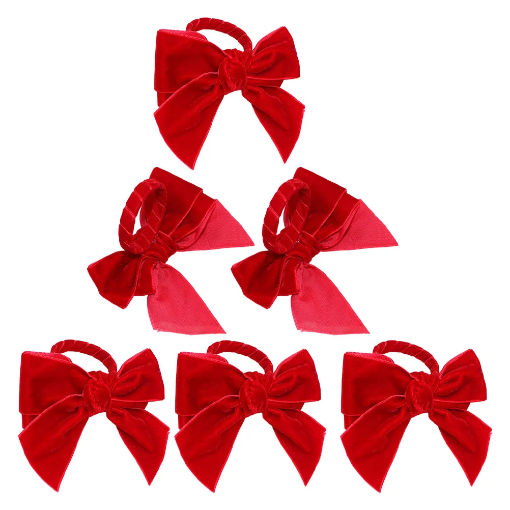 

6Pcs Napkin Rings Bowknot Style Elegant Table Napkin Holders for Dining Wedding Party Serviette Ring Decor Napkins Rings