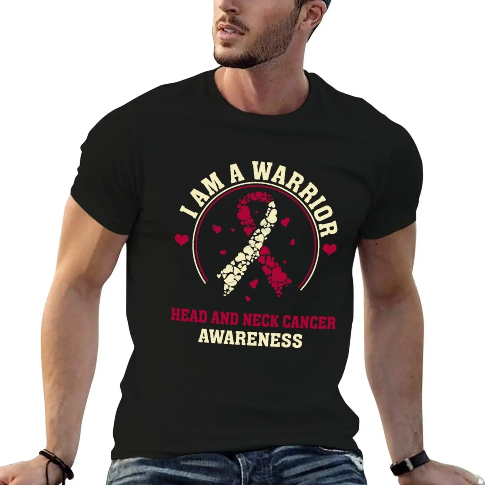 I'm a Head and Neck Cancer Warrior, Head and Neck Cancer Awareness Gift for Head and Neck Cancer Warrior Survivor, Red W T-Shirt