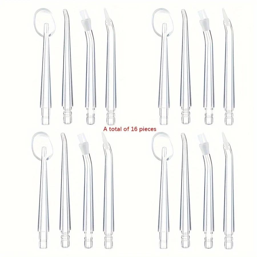 مجموعة أدوات نظافة الأسنان مكونة من 16 قطعة - تتضمن فوهات قياسية وتقويم الأسنان لتنظيف الأسنان بشكل فعال والعناية بالفم