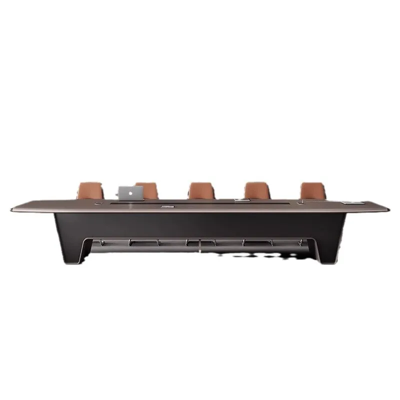 Large paint conference table 10 people light luxury long table simple modern creative negotiation atmosphere conference room