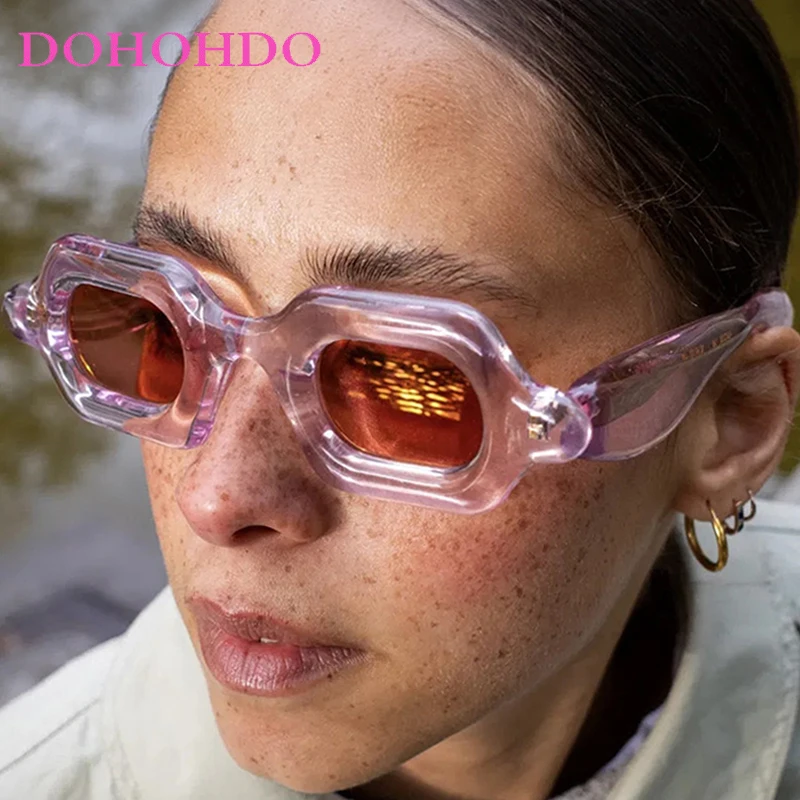 

Trend Luxury Big Frame Square Inflate Women's Sunglasses Retro Men Shades Outdoor Travel Party Ladies Eyewear UV400 Lentes Mujer