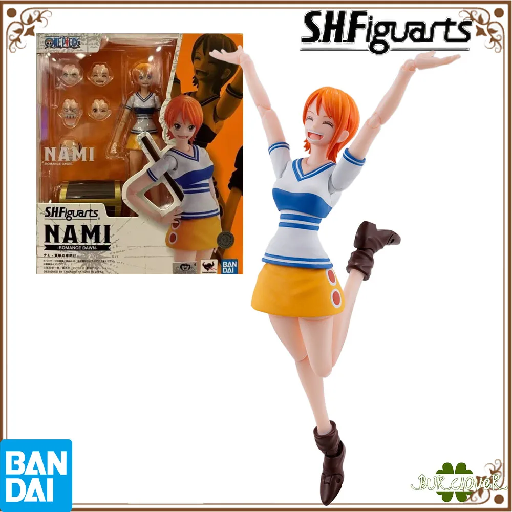 

100% подлинный в наличии, оригинальная Bandai S.H.Figuarts Shf One Piece Nami, высокодетальная аниме-фигурка, коллекция, модель игрушки