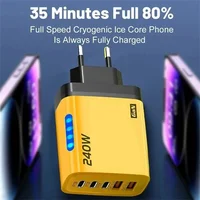 240W USB C Charger Quick Charge QC 3.0 PD Fast Charging Type C Phone Charger Adapter for iPhone Samsung Xiaomi Wall USB Chargers 6
