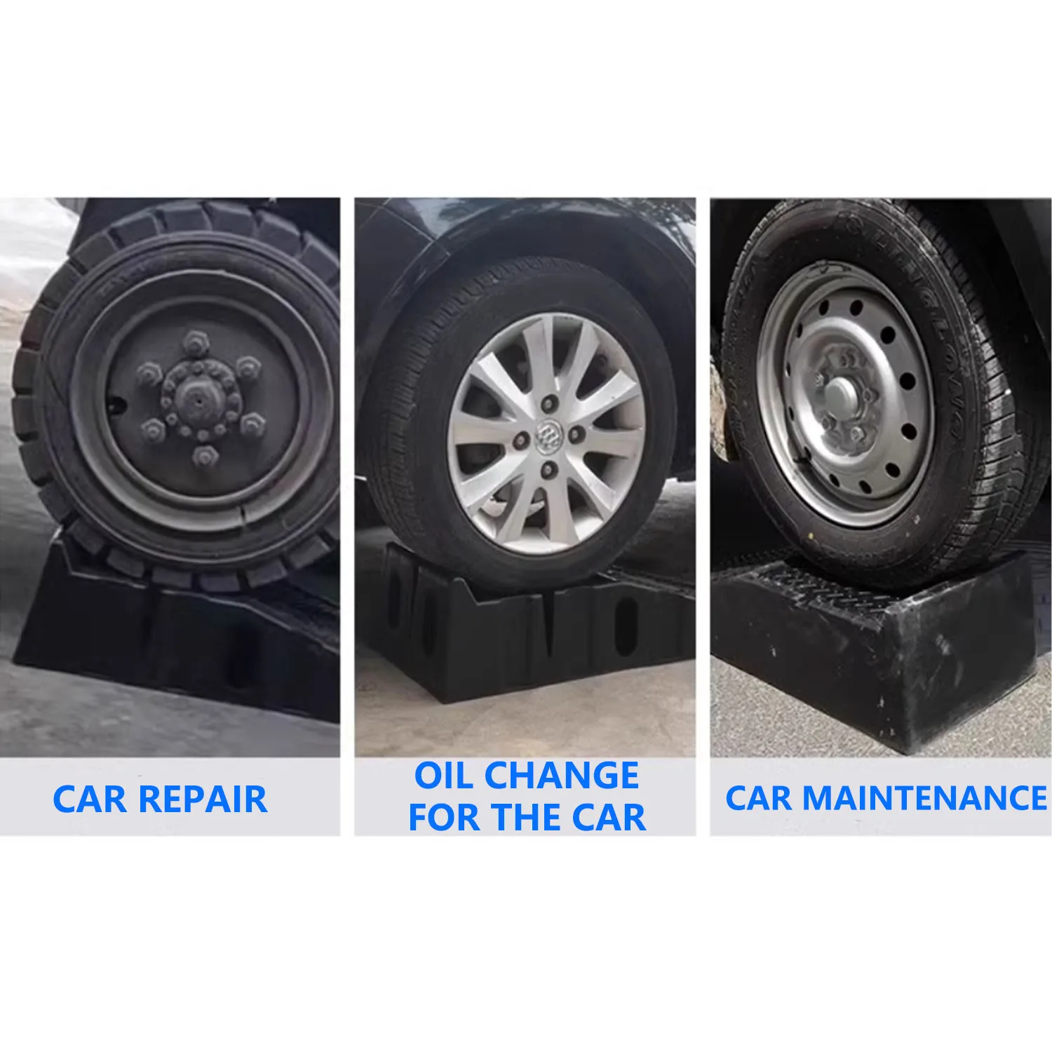Raised Ramp การบํารุงรักษารถยนต์ Ramp Rack เปลี่ยนน้ํามันลาดซ่อมสนับสนุนแผ่นความลาดชันสูงรถยก Pad