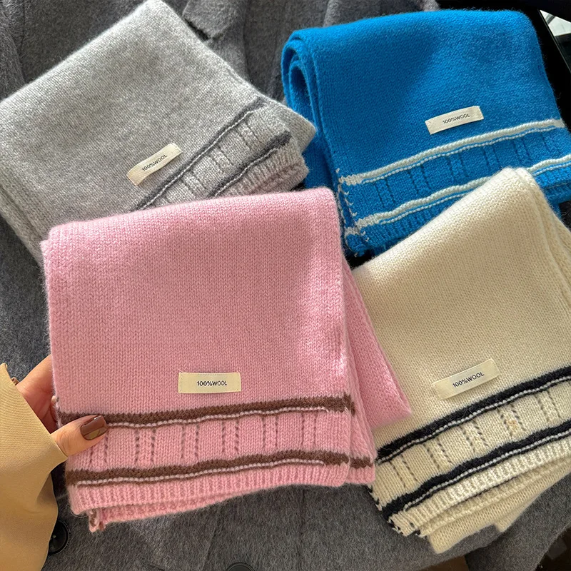 

Роскошный шарф из 100% шерсти для женщин и мужчин, теплая вязаная массивная шаль, длинный шарф для путешествий, офиса, зимние теплые шарфы для пар, шейный платок