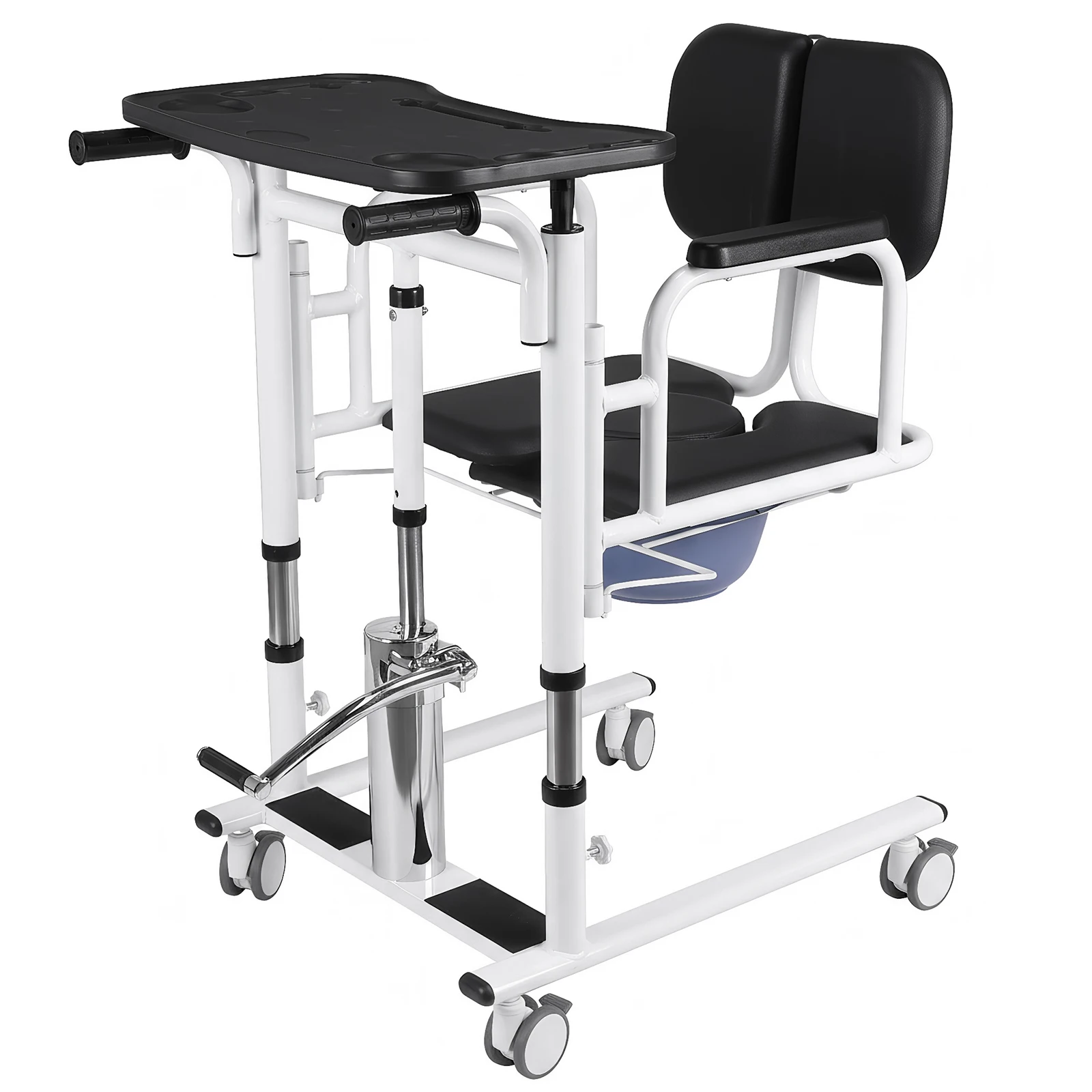 

Многофункциональное гидравлическое кресло-подъемник 4-в-1 с подставкой для ног и колесиками, для инвалидов и пожилых людей, грузоподъемность 300 фунтов, с противоскользящим покрытием