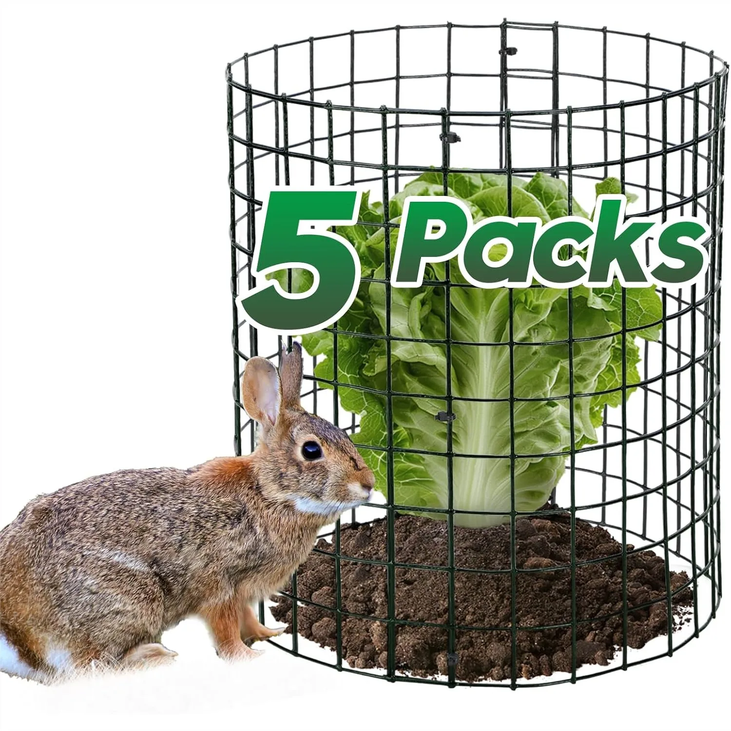

5 Packs Plant Protectors From Animals 15pcs 17x12 Inch Easy To Bend Chicken Wire Nets Plant Cages Covers For Rabbits Squirrels Deers Garden Bunny Barricades With Ties Stakes Gloves