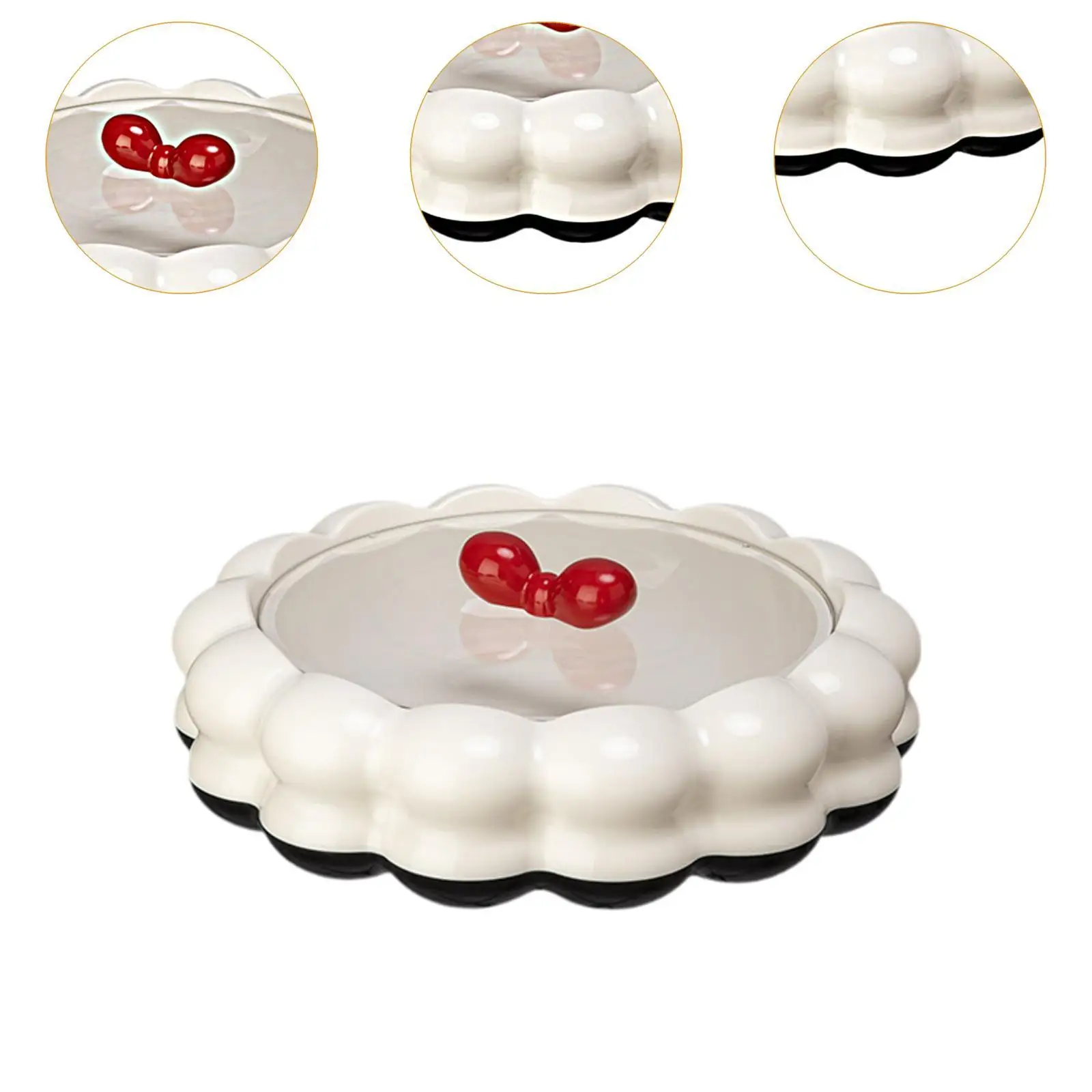 Serving Tray with Lid Decorative Plate Home Use Coffee Table Display Party Appetizer Platter for Candy Nuts Dessert Fruits Cakes