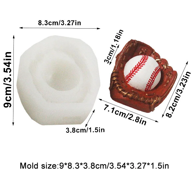 البيسبول رمي قفازات قالب من السيليكون ، لتقوم بها بنفسك ، الصابون اليدوية ، الخبز الشوكولاته #6
