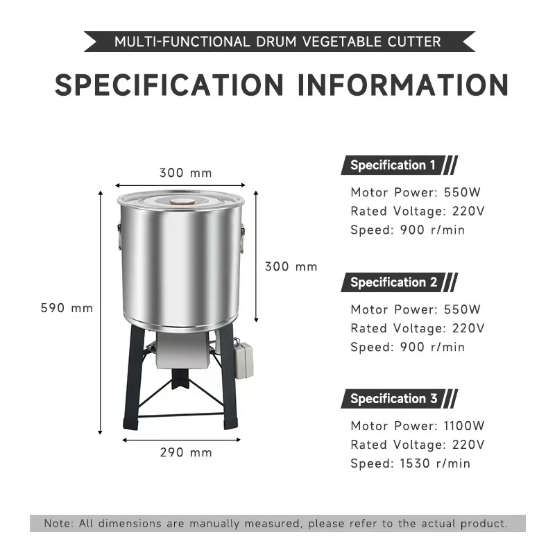 High Performance Automatic Cutting Machine Multifunctional Food Processing Machine Barrel Agricultural Vegetable Slicer