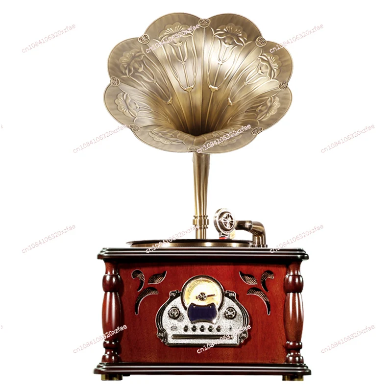 Phonograph retro living room European old vinyl record player ornament American phonograph bluetooth speaker