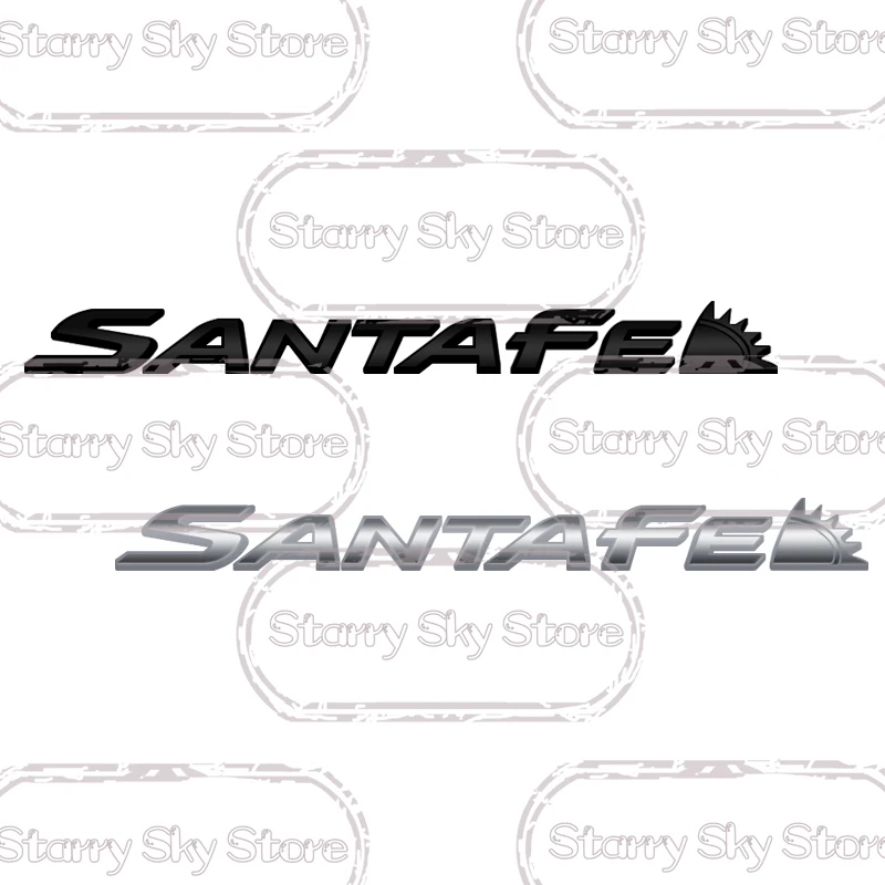 For Santa Fe Lettering Emblem N Line NX4 Kona Veloster Tucson Ix25 Ix35 Car Metal Badge Logo Body Decals Rear Sticker