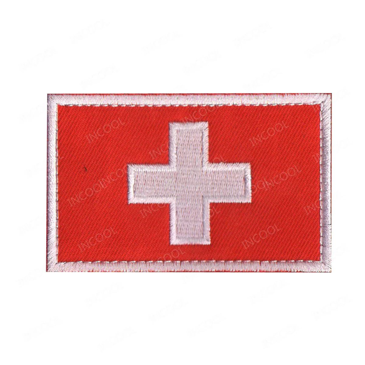 Switzerland Swiss Flag IR Infrared Reflective Patches Appliqued Embroidered Patch For Bag Clothing Backpack Cap