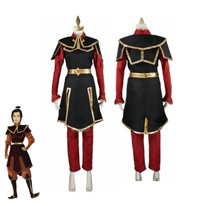 

Avatar Azula Cosplay Costume Anime Avatar The Last Airbender Halloween Comic-Con Men Women Uniform Cloak Top Pants Headwear Suit