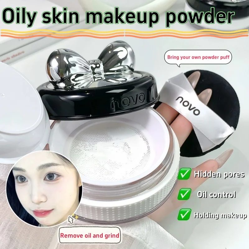 

NOVO Makeup Powder, Long-lasting Makeup, No Makeup Removal, Strong Oil Control, 3 Colors Optional Makeup Base