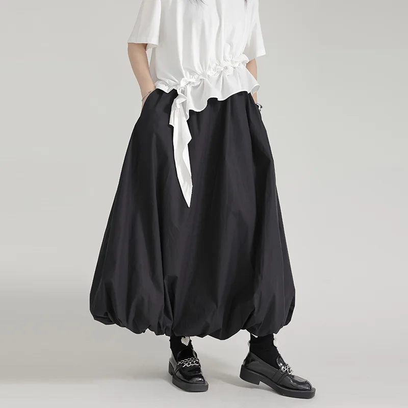 A minority design for summer petite puffy skirts with flower bud pleats for comfortable and minimalist women's skirts