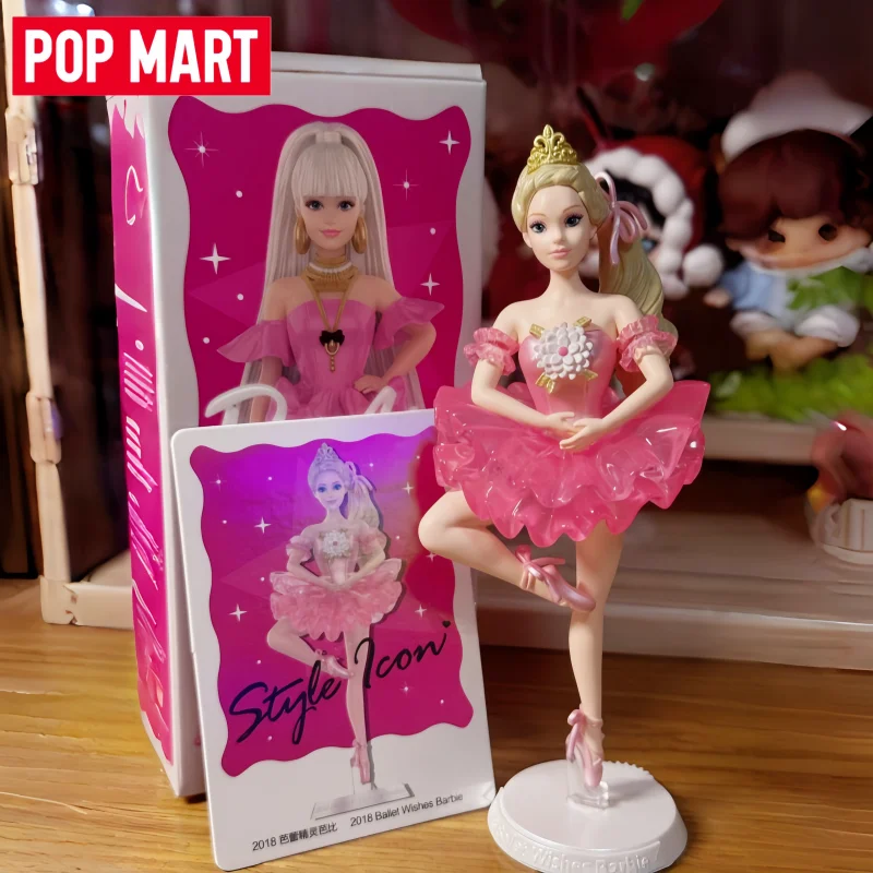 Hot Original POP MART Barbie Style Collection Series 2018 Ballet Wishes 2022 Extra 1995 Mermaid Collectible Figure Toy Gift