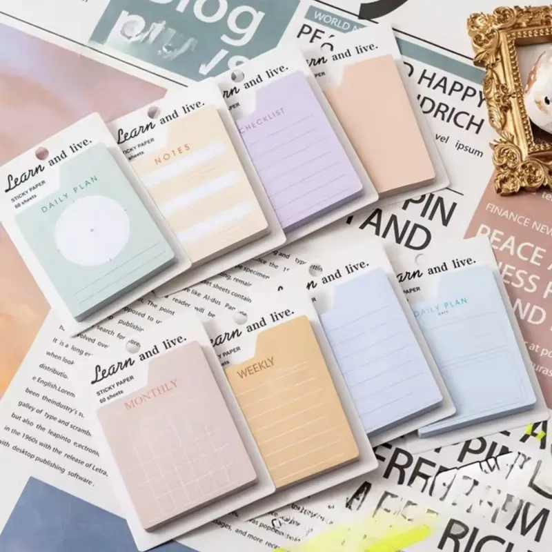 Portable Note Pads,Multifunctional Day Week and Month Sticky Note List, Notes,Can Be Torn Off N Times Sticky Tabs Stationery.