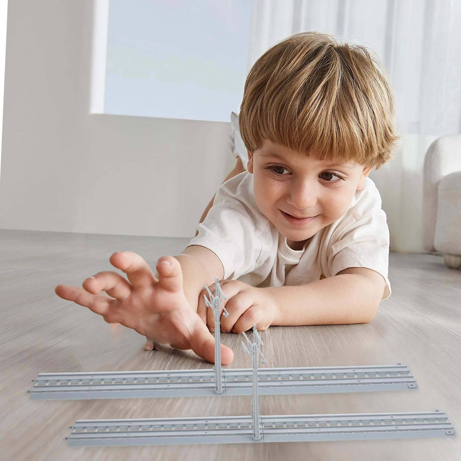 

1 set Track Telephone Pole Accessories Plastic Train Track Connectors For Kids Diy Playthings Educational Set 3 Years Old Above