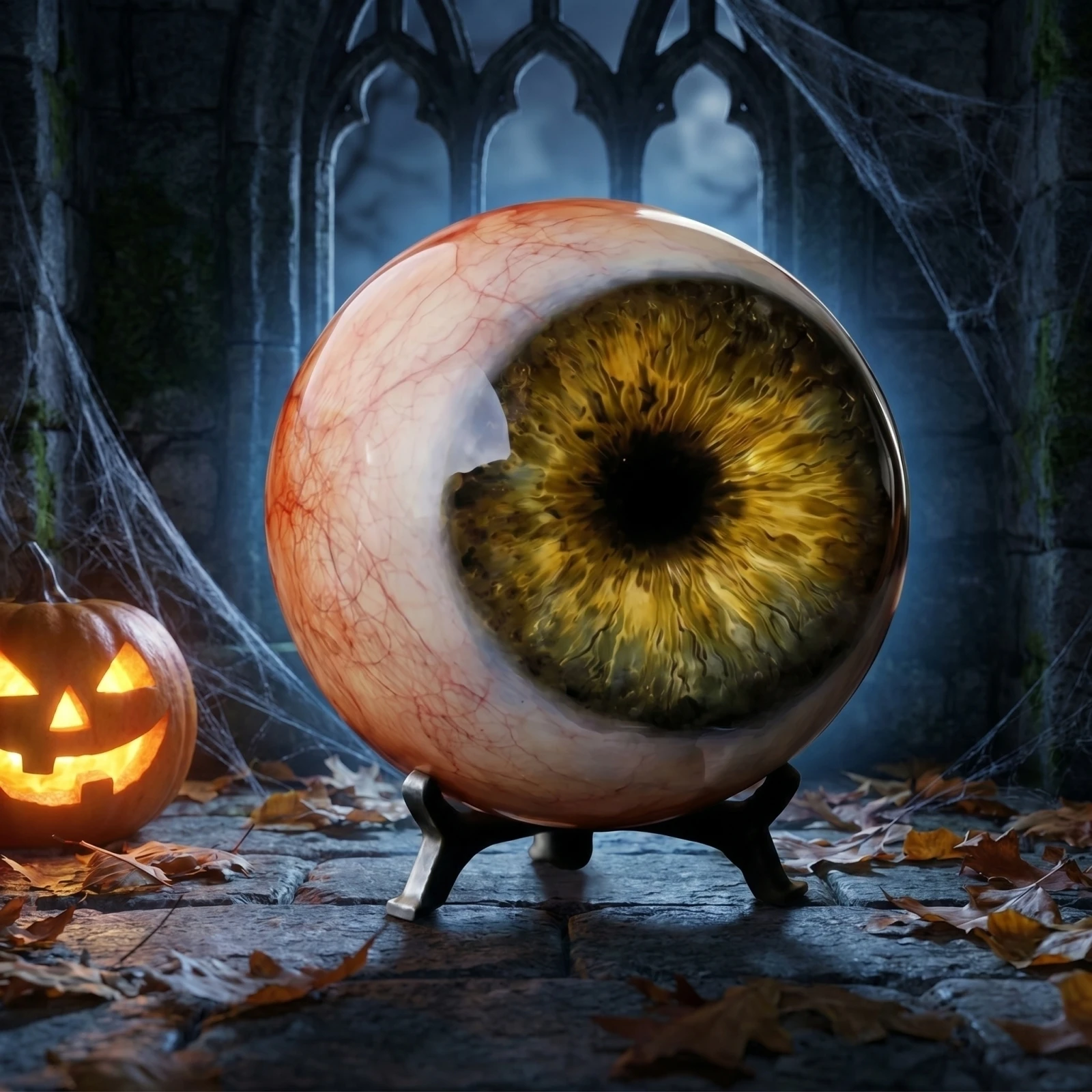 Halloween Decorations Creepy Eyeball Resin Decoration with  Realistic Multicolor Iris Design Gothic Home Decor, 6/9cm