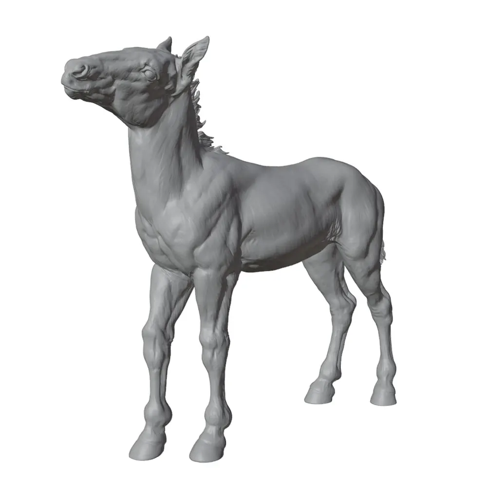 High-Detail Printing, Realistic Horse Miniature Resin Statue, Handmade Model Kit, 3D Printed, Unpainted Resin Model That Requires Hand Painting, Miniature Model, Suitable for DIY Landscapes, Creative Scenes, Miniature Scene Arrangements, and Macro Photography - view 6